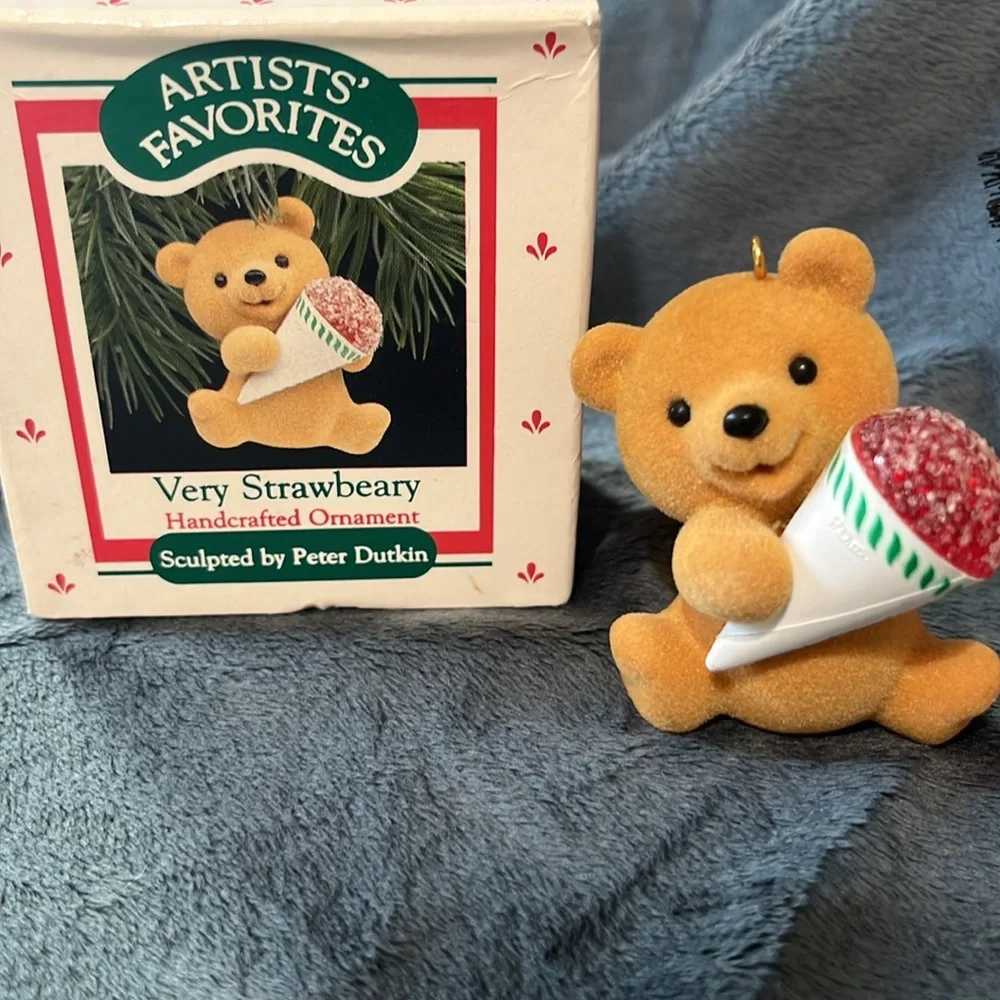 VINTAGE HALLMARK CHRISTMAS ORNAMENTS 1988 & 1987  in box